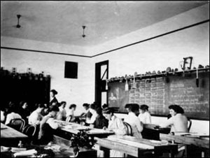 handcrafts class, ca. 1915